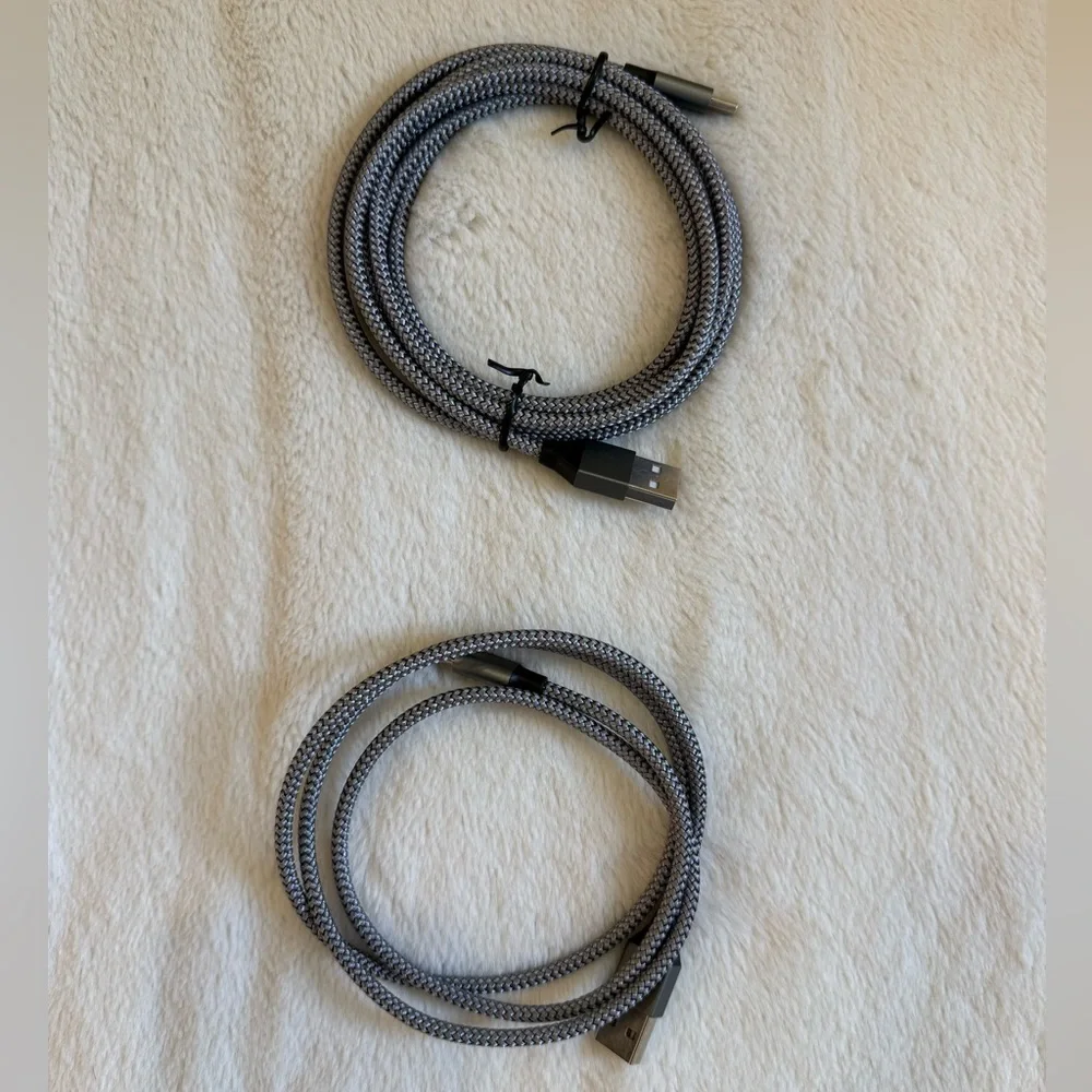 USB A to USB C Cables Gray